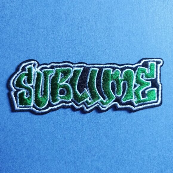 🌴 Sublime Iron-On Patch – Green / White / Black (1.1” x 3.8”) - Picture 3 of 5